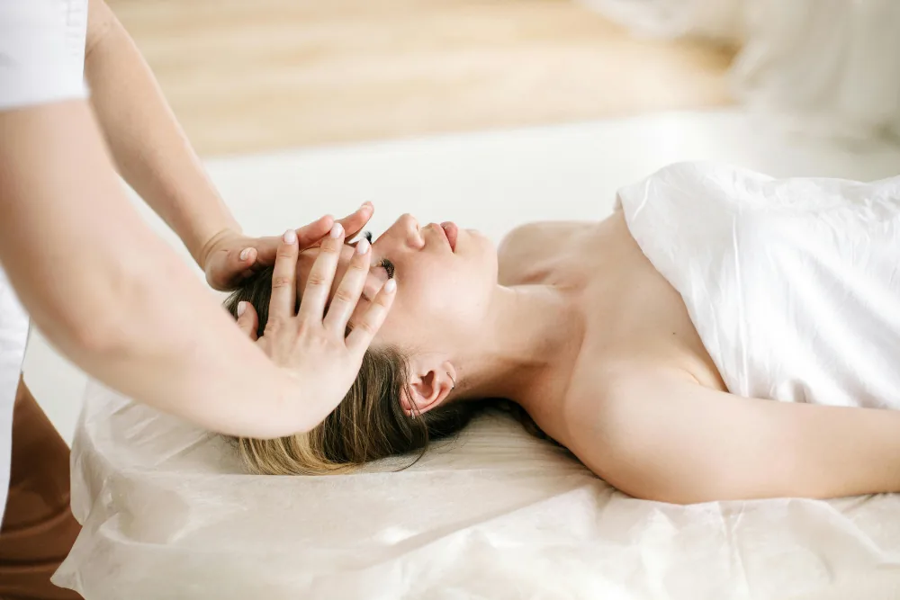 A calming facial treatment